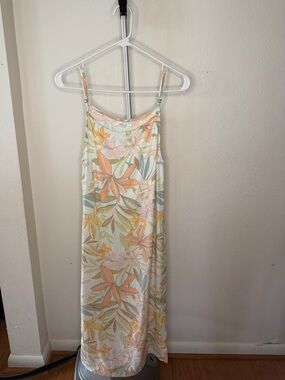 O’Neill Floral Maxi Slip Dress in Pastel Peach, Yellow & Mint
